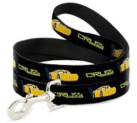 Buckle Down Dl-wdy355-w pour Animal Domestique Leash-Cars 3 Cruz de Voiture Profil Noir/Bleu/Jaune, 4 'L-1.5 "W