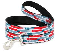 Buckle Down Dl-wdy360-n pour Animal Domestique Leash-Cars 3 Voitures Crossing Blanc/Bleu/Rouge, DE 4 'L-1/5,1 cm W
