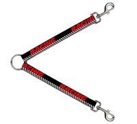 Buckle Down Dls-w31834-w Laisse Splitter-Racing W/Checker Noir/Blanc/Rouge, 3,8 cm W-30 L