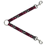 Buckle Down Dls-w31994-w Laisse Splitter-Sketch Pion étoiles W/Noir/Fuchsia/Blanc, 3,8 cm W-30 L