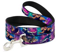 Buckle-Down Dog Leash Cat in Space Pinks Blues 6 Pieds de Long 1,5 Pouces de Large