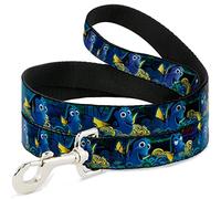 Buckle Down "Dory Poses/tourbillons Bleues/Jaunes Pet Leash, 6 'x 1/5,1 cm
