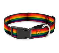 Buckle Down Drapeau Pride Vieilli Rainbow Martingale Collier de Chien, 2,5 cm Wide-Fits 15-66 cm Neck-Large