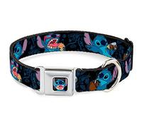 Buckle Down Dydq Stitch Souriant Couleurs complète Fermer Collier de Chien
