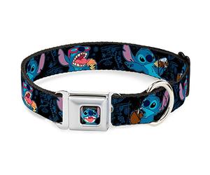 Buckle Down Dydq Stitch Souriant Couleurs complète Fermer Collier de Chien