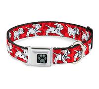 Buckle Down Dyfk Dalmatien Paw Couleurs complète Collier de Chien Noir/Gris