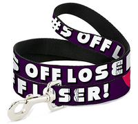 Buckle Down "f. # $ Off Loser. Violet/Fuchsia/Jaune/Turquoise Pet Leash, 4 'x 3,8 cm
