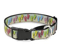 Buckle Down Flip Flops2 Aqua/Multi Couleur Martingale Collier de Chien, 3,8 cm Wide-Fits 13-45,7 cm Neck-Small