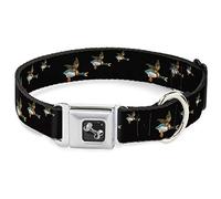 Buckle Down Flying City Noir Collier de Chien en Forme d'os, Medium/11-43,2 cm