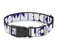 Buckle Down Formes Bleu/Blanc Plastique Clip Collier, 2,5 cm Wide-Fits 11-43,2 cm Neck-Medium