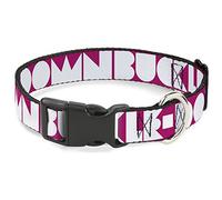 Buckle Down Formes Rose Vif/Plastique Blanc Clip Collier, 2,5 cm Wide-Fits 15-66 cm Neck-Large