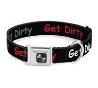 Buckle Down Get Dirty Noir/Blanc/Bleu/Vert/Rouge Collier de Chien en Forme d'os, Petite/9-38,1 cm