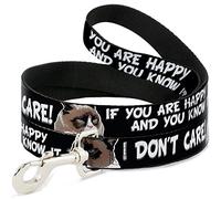 Buckle Down "Grumpy Cat SI Vous êtes Heureux et Vous Savez It-i Don't Care. Pet Leash, 6 'x 3,8 cm