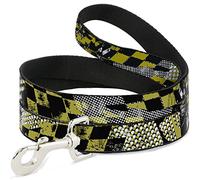 Buckle Down "Grunge Checker Drapeau Vert Pet Leash, 4 'x 3,8 cm