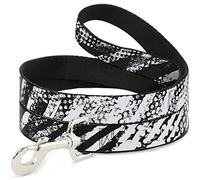 Buckle Down "Grunge Tread Noir/Blanc Pet Leash, 6 'x 2,5 cm