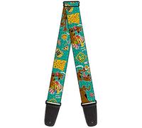 Buckle-down Gs-wsd006 Sangle de guitare - Scooby Doo et snacks/Bone Monogramme Blues, 5,1 cm de large et 29-137,2 cm de long