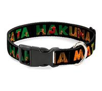 Buckle Down Hakuna Matata Noir/Lion King scènes Plastique Clip Collier
