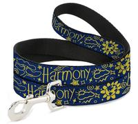 Buckle-Down Harmony Balance Life Icons Collage Bleu Jaune 1,2 m de long 3,8 cm de large