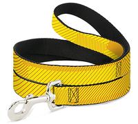 Buckle Down Hash Mark Laisse pour Animal Domestique Motif Rayures Jaune/Rouge 15,2 x 3,8 cm