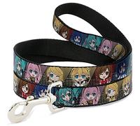 Buckle Down "Hatsune Miku 6-Chibi Personnages Pose2 Blocs Multi Couleur Pet Leash, 6 'x 3,8 cm