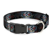 Buckle Down Haute Tension Tête de Mort Collier de Clip en Plastique, 3,8 cm X 13-45,7 cm/Petite