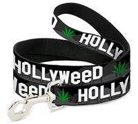 Buckle Down "Hollyweed Sign Skyline/Pot Feuille Pet Leash, 4 'x 2,5 cm, des Gris/Noir/Blanc/Vert