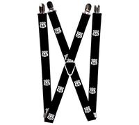 Buckle-Down Homme Buckle-down Suspender - Route 66 Jarretelles, Multicolore, Taille unique EU