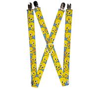 Buckle-Down Homme Suspenders - Tweety Bird Poses Baby Blue Jarretelles, Multicolore, Taille unique EU
