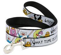 Buckle Down "Jake/Princess Bubblegum/Finn - Quelle Heure Est-il ? Pet Leash, 6 'x 3,8 cm