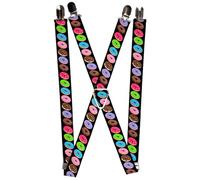Buckle-Down Jarretière en forme de donuts, multicolore, taille unique
