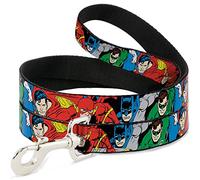 Buckle Down "Justice League Superheroes C/U Neuf Pet Leash, 6 'x 1/5,1 cm