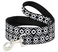 Buckle-Down Laisse Aztec2 pour Animal Domestique Blanc/Noir