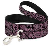 Buckle-Down Laisse pour Animal de Compagnie - Bandana/crânes - Noir/Rose