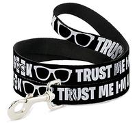 Buckle-Down Laisse pour Animal de Compagnie - I'm A Geek/Lunettes Noir/Blanc