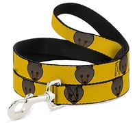 Buckle-Down Laisse pour Animal de Compagnie - Ours Marron Jaune