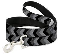Buckle Down Laisse pour Animal Domestique à Boucle en Bas « Chevron Gris/Noir/Gris Anthracite » 1,8 x 3,8 cm