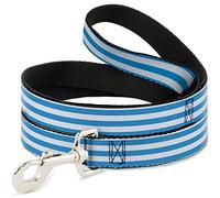 Buckle Down Laisse pour Animal Domestique à Triple Rayures Blanc/Bleu 1,8 x 2,5 cm