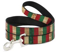 Buckle-Down Laisse pour animal domestique - Drapeau de l'Italie - Style vintage - 1,2 m de long - 3,8 cm de large