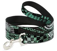 Buckle Down Laisse pour Animal Domestique - Grunge Chaos Vert - 6 mètres de Long - 3,8 cm de Large
