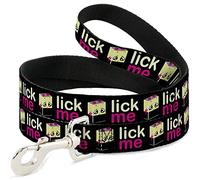 Buckle Down Laisse pour Animal Domestique - Lick Me Batterie Dessin animé - 6 mètres de Long - 2,5 cm de Large