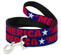 Buckle-Down Laisse pour Animal Domestique - 'Merica/Star Bleu/Rouge/Blanc