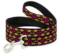 Buckle-Down Laisse pour Animal Domestique - Mini Navajo Violet/Jaune/Rose/Vert