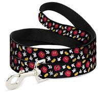 Buckle-Down Laisse pour Animal Domestique Motif Mickey Mouse Éléments Noir