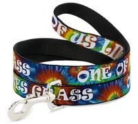 Buckle-Down Laisse pour Animal Domestique One of US Likes Grass/Tie Dye Multicolore/Blanc