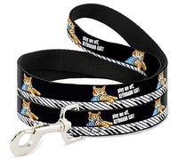 Buckle-Down Laisse pour Chien avec Clavier Play Me Off Noir et Blanc Disponible en différentes Longueurs et largeurs pour Chiens et Chats de Petite, Moyenne et Grande Taille