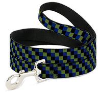 Buckle-Down Laisse pour chien Trio à carreaux Vert/noir/bleu 1,8 m de long x 3,8 cm de large
