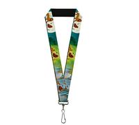 Buckle Down Lanière - 2,5 cm - Roi Lion Simba, Pumba et Timon Grandissant Chaîne de clé, Multicolore, Taille Unique Mixte
