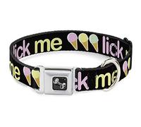 Buckle Down Lick Me Cornets de Glace Collier de Chien en Forme d'os, Large Petite/13-45,7 cm