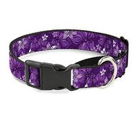 Buckle-Down MGC-W30877-M Collier pour Chien Motif Hibiscus Violet Taille M