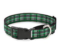 Buckle Down Mgc-w31326-wl Mini Pied de Poule Vert/Noir/Gris Martingale Collier de Chien, Grande